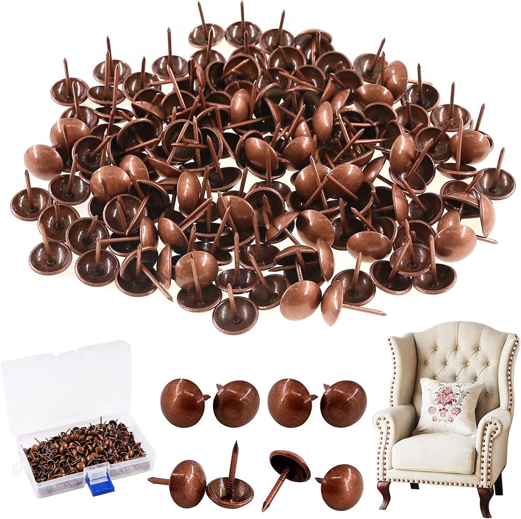 300Pcs 9/16'' Antique Upholstery Decorative Tacks Red Copper J727240
