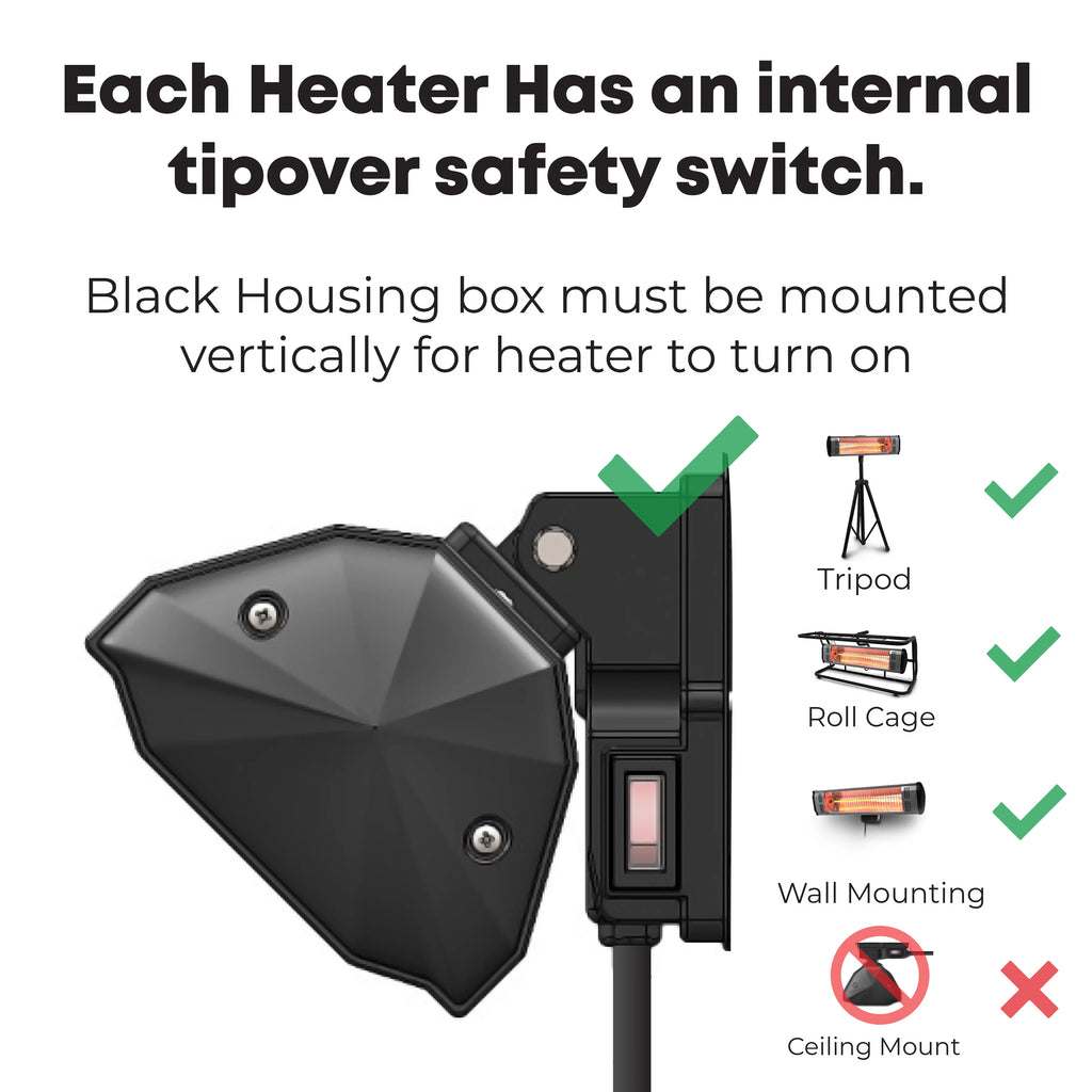 1500 Watt Electric Outdoor Heater with Tripod G27384