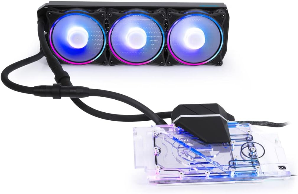 360mm AIO GPU Cooler with Backplate, Digital RGB, Nickel/Plexi H844823