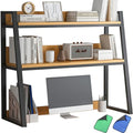 3-Tier Metal Wood Desk Bookshelf H189
