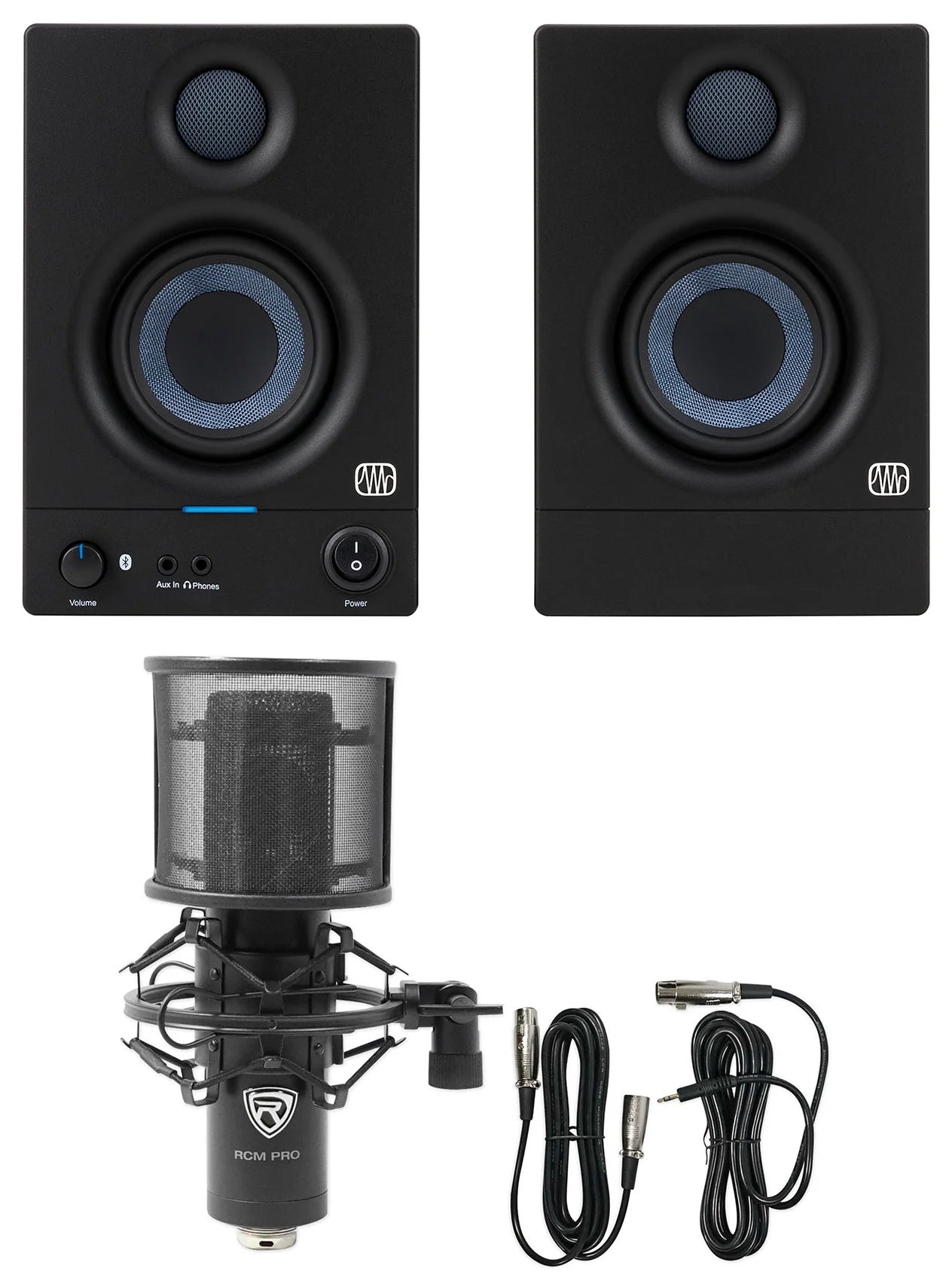 Pair 3.5" Studio Monitors with Bluetooth A22643