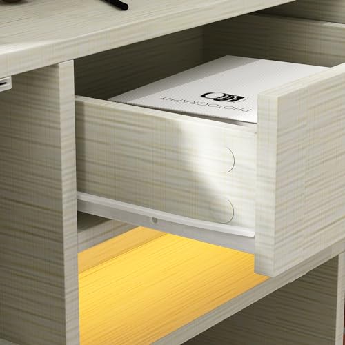 Light Grey Shoe Cabinet with 3 Doors and 2 Drawers K353