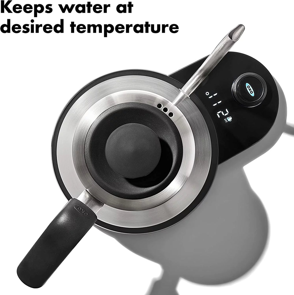 Stainless Steel 1L Adjustable Temperature Electric Gooseneck Kettle W946