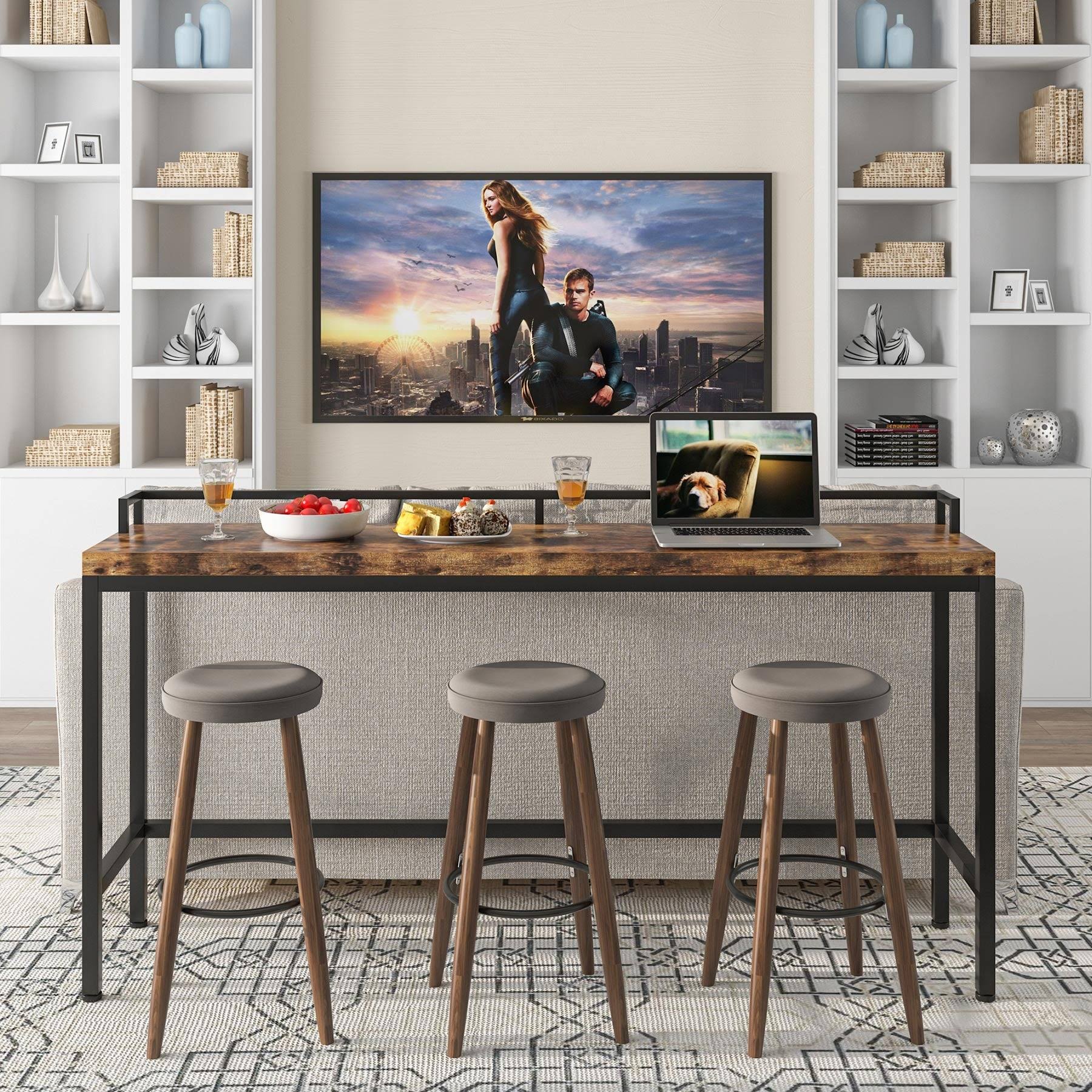 Brown Narrow Console Table X2614