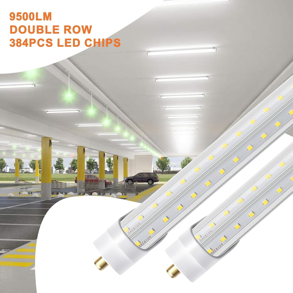 8ft 72W 6000K 10000lm T8 T10 T12 FA8 LED Bulbs (Pack of 12) W859