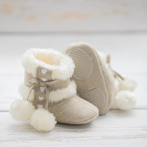 Infant Baby Plush Winter Snow Boots Ankle Side Zipper Soft Sole Boots H375100