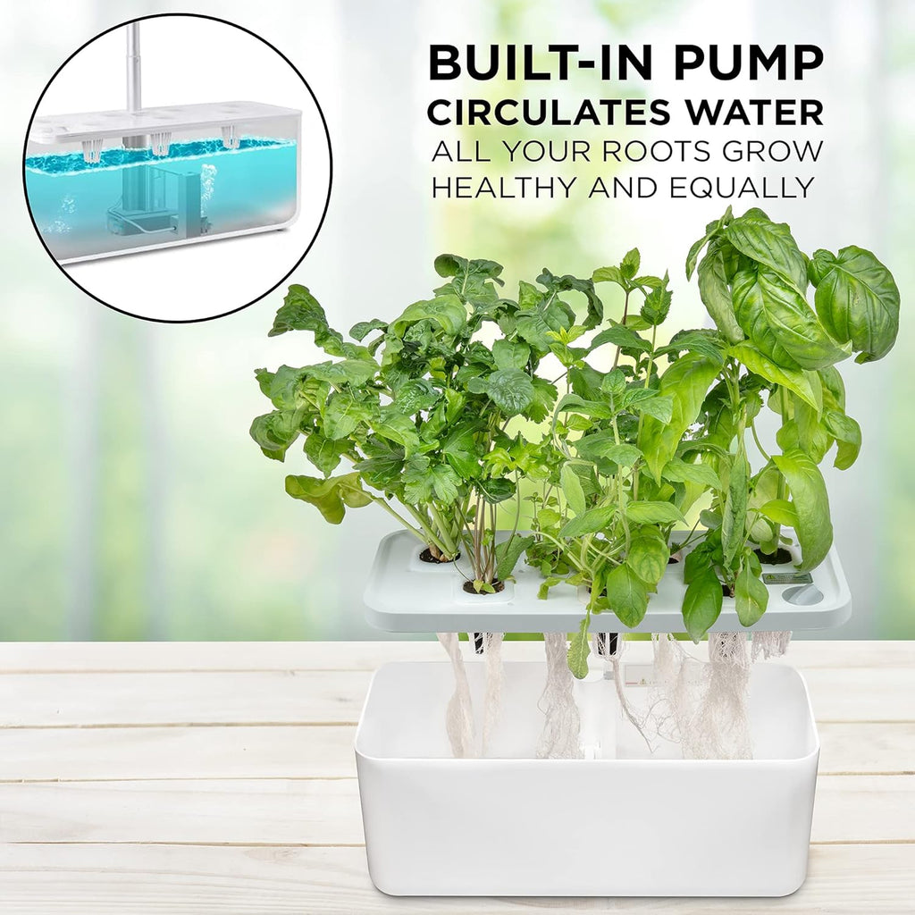 7-Pod Indoor Hydroponics Growing System Kit with LED Grow Light Y5638