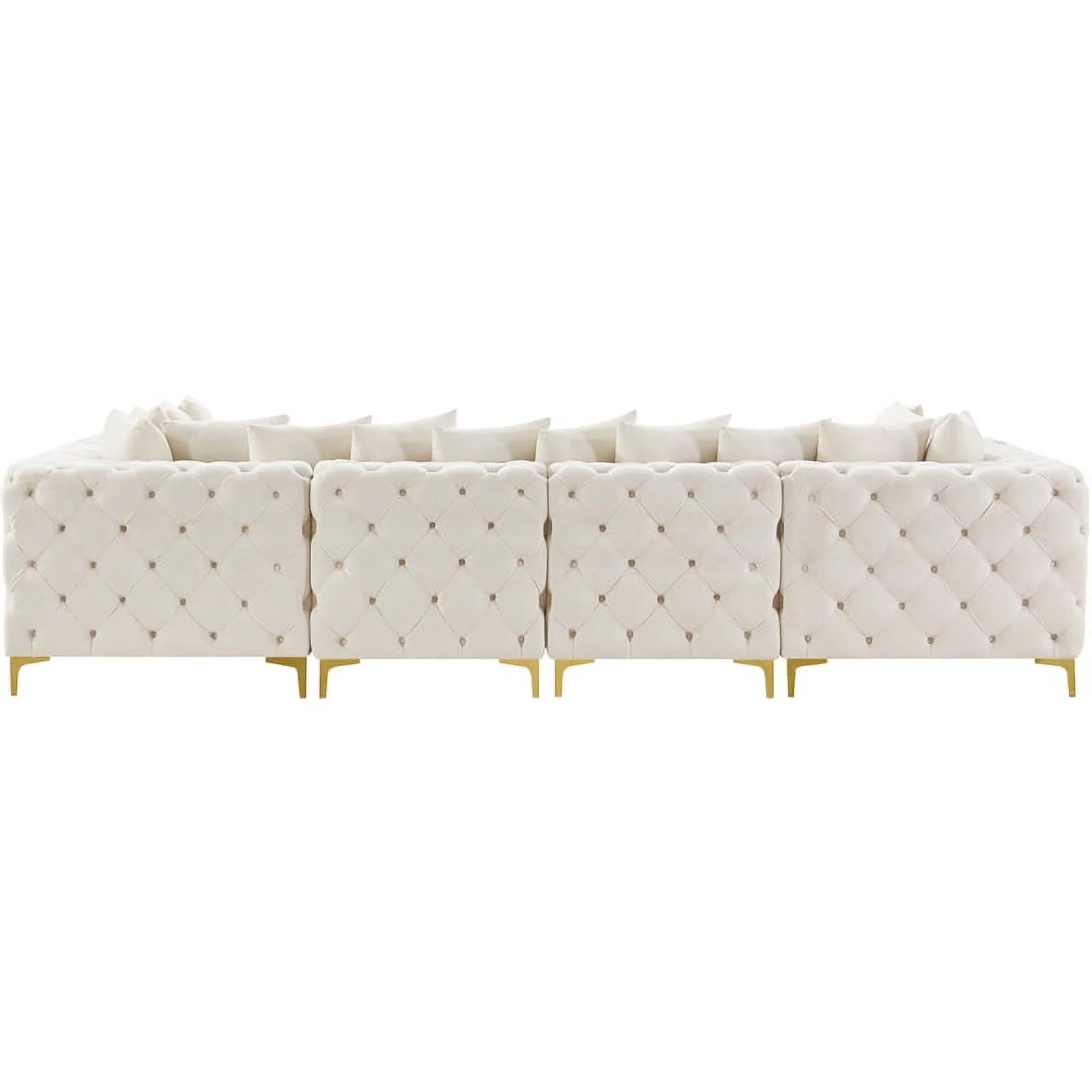Cream Velvet Modular Sectional L685987