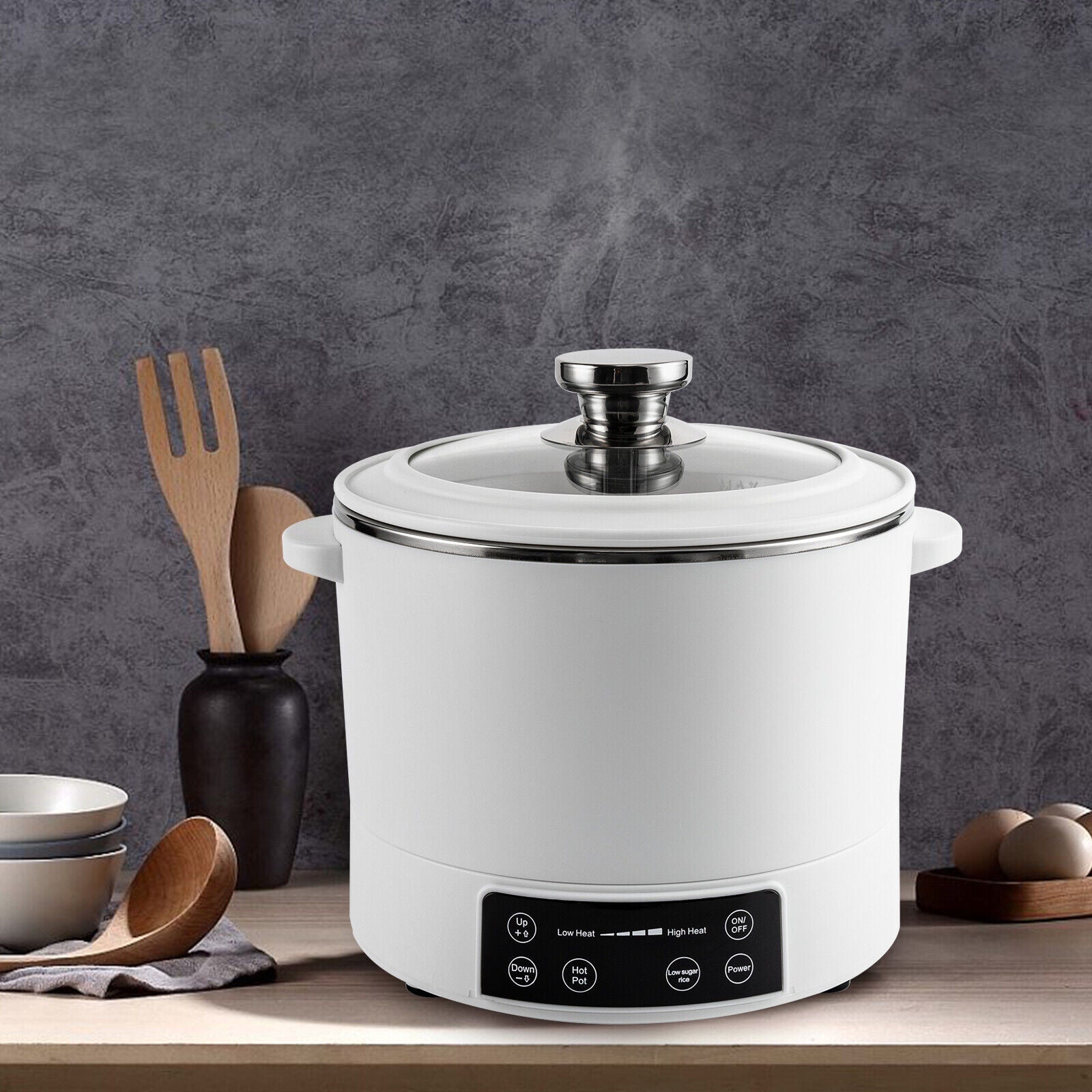 3L Electric Hot Pot with Steamer Nonstick Coating O7003