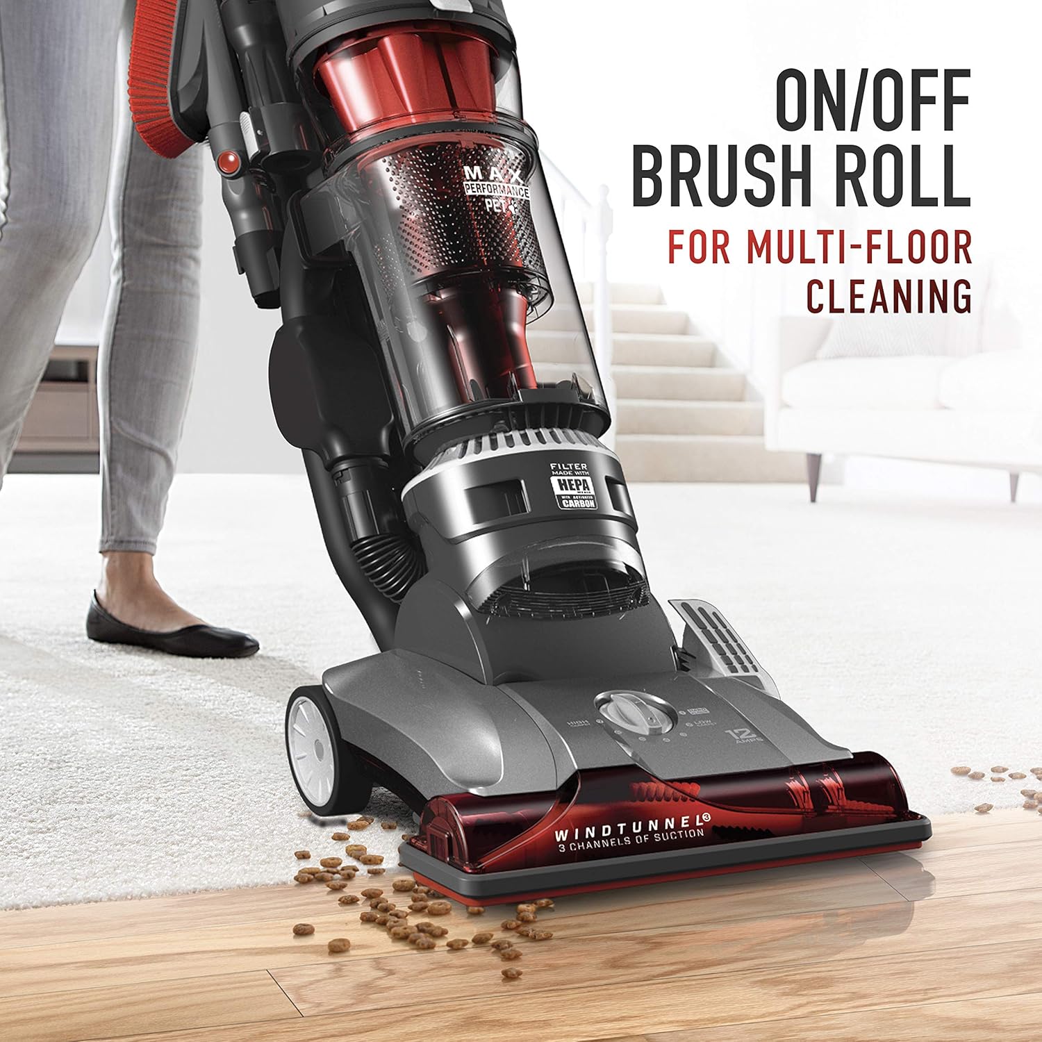 Bagless Upright Vacuum Cleaner with HEPA Media Filtration R1135