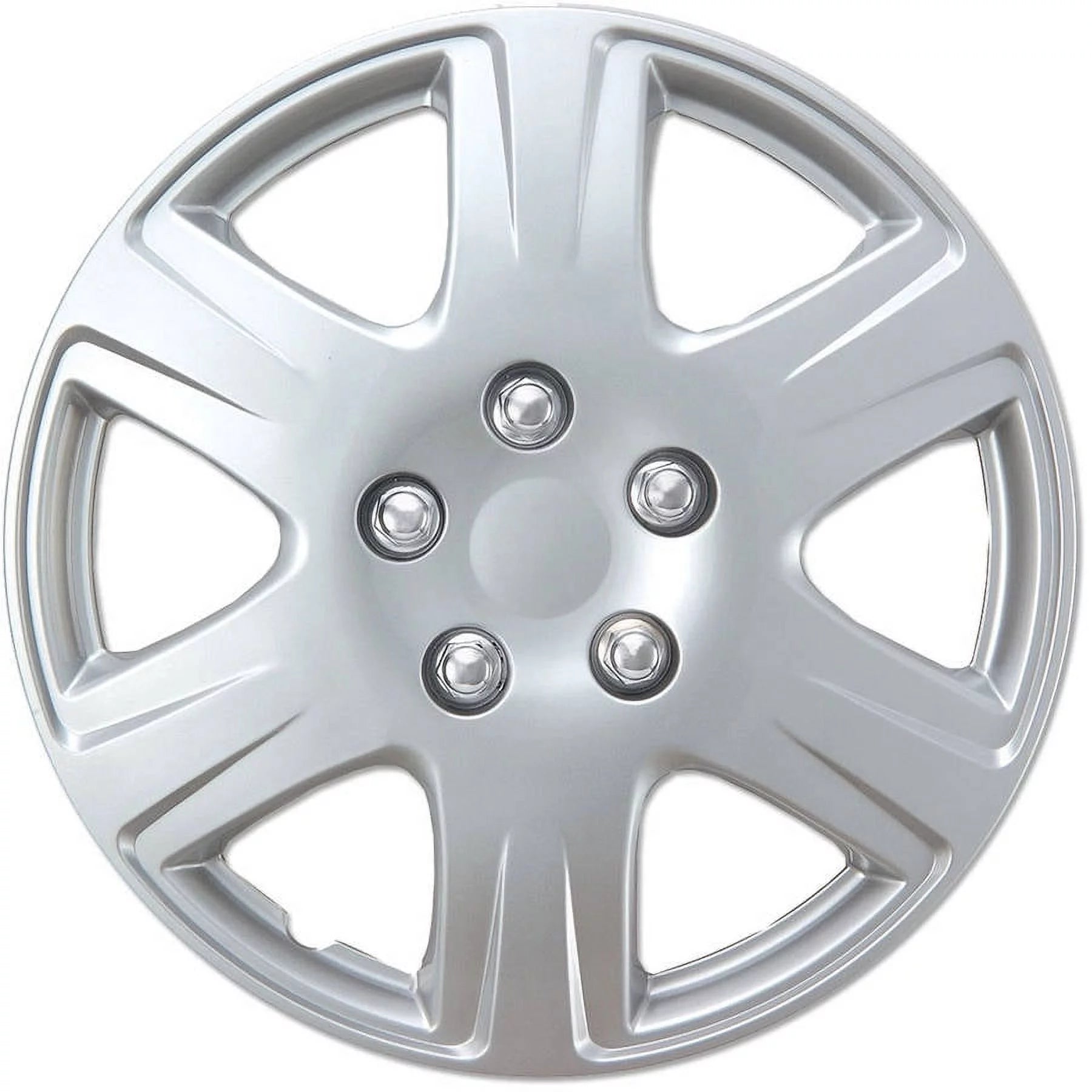 Silver 15" 4 Pieces ABS Plastic Hubcaps S146