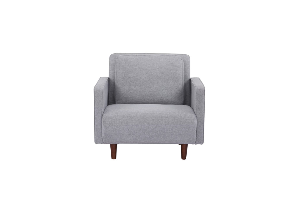 Light Gray Polyester Convertible Futon Sofa Chair O200068
