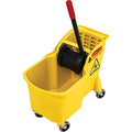 31 QT Yellow Mop Bucket and Wringer Combo on Wheels N461