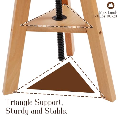 Natural Solid Beech Wood Swivel Stool I990