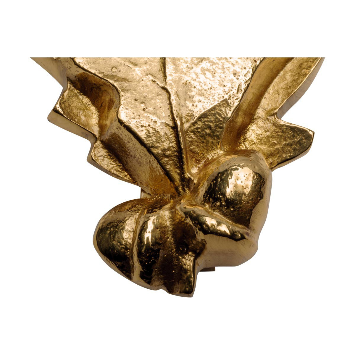 6" Solid Brass Oak Leaf Shaped Door Knocker H31441
