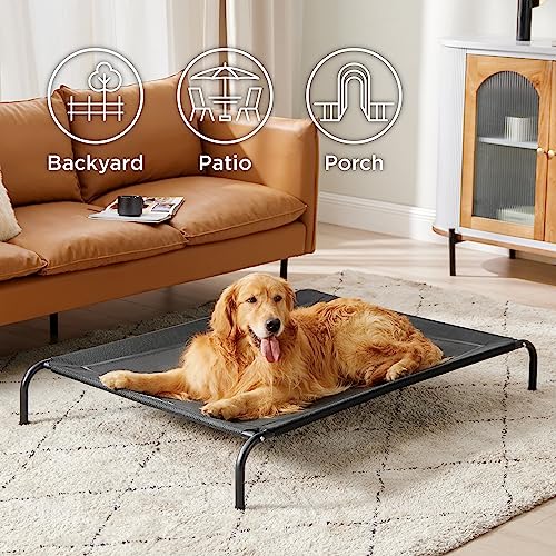 Cooling Elevated Dog Bed with No-Slip Feet and Breathable Mesh B978210