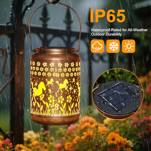 Solar Lanterns Outdoor Turtle Garden Decor Waterproof Hanging Solar Lights Yard Decor A465
