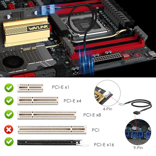 PCIe WiFi 6E Tri-Band AX5400 Wireless Network Card with Bluetooth 5.3 P100