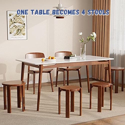 Stackable Stools Set of 4 Wood W342