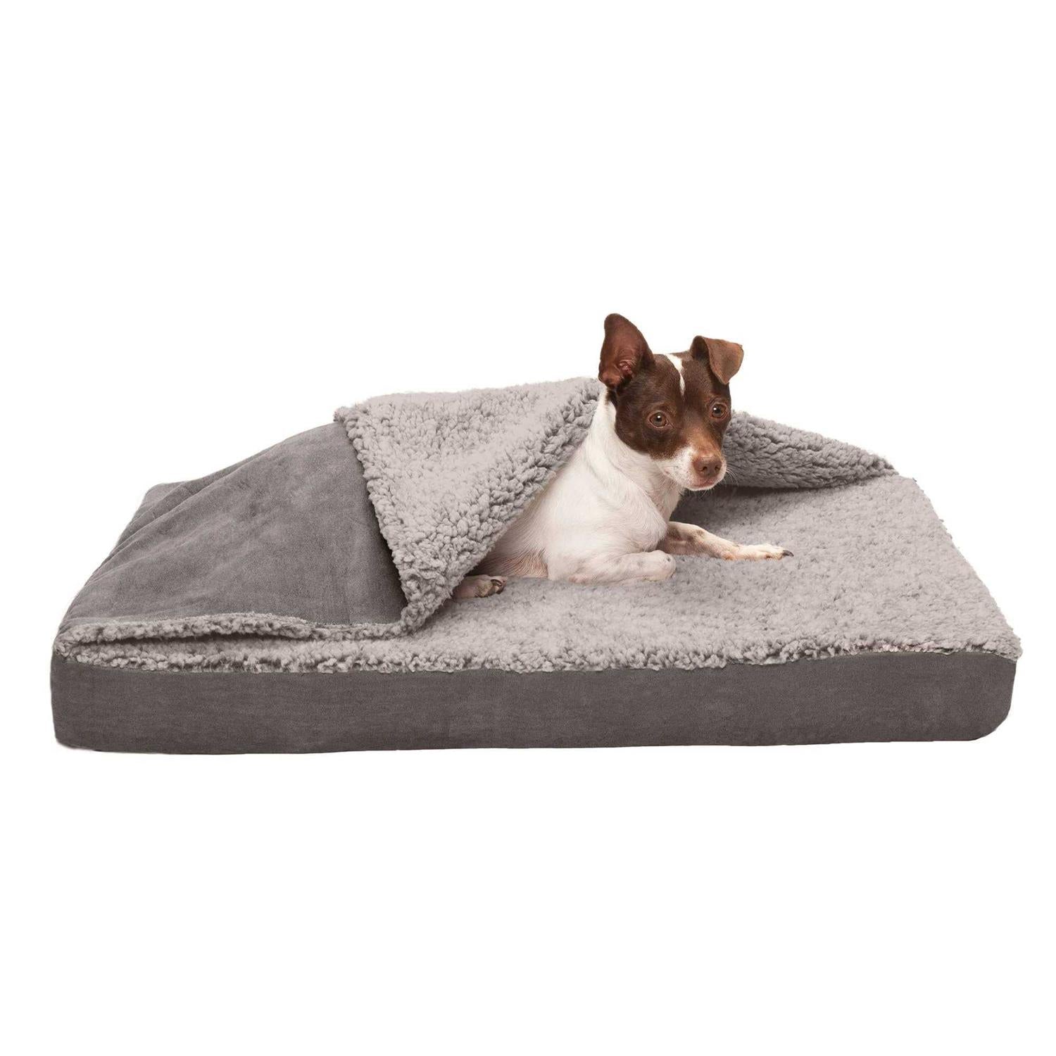 Berber & Suede Blanket Top Dog Bed P956188