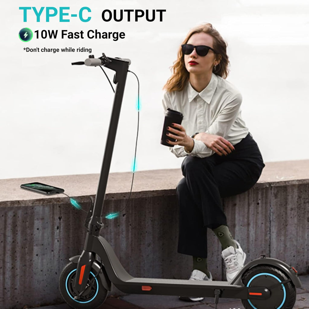 Gray Electric Scooter with 10" Airless Tire, 28 Miles Range, 350W Motor, 20 MPH Max Speed Z2438