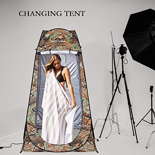 Privacy Tent Pop Up Shower Changing Toilet Tent Portable Camping Privacy Shelters Room 6.2 FT Tall with Carrying Bag X639156
