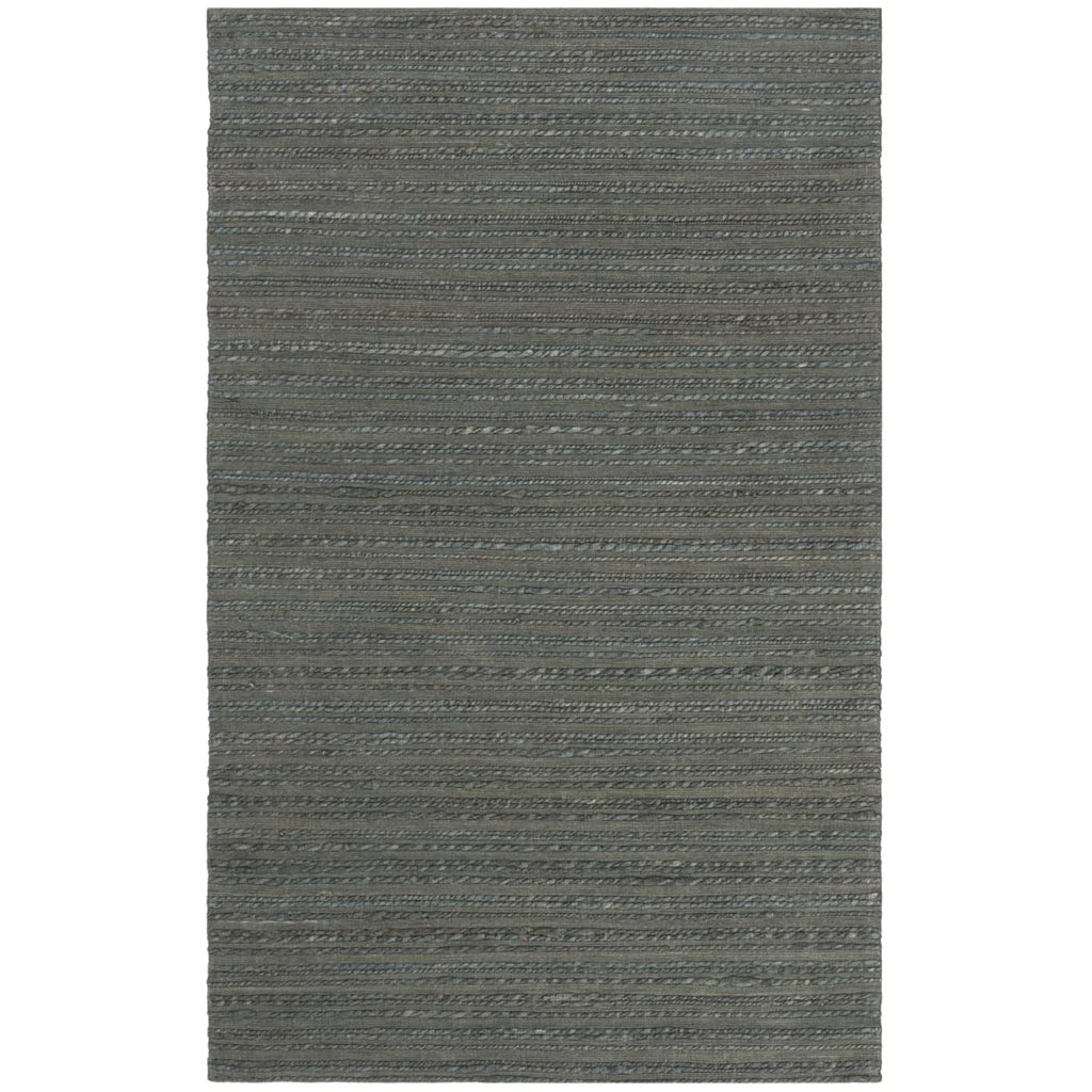 Dark Green Striped Area Rug, 4' x 6' R599287