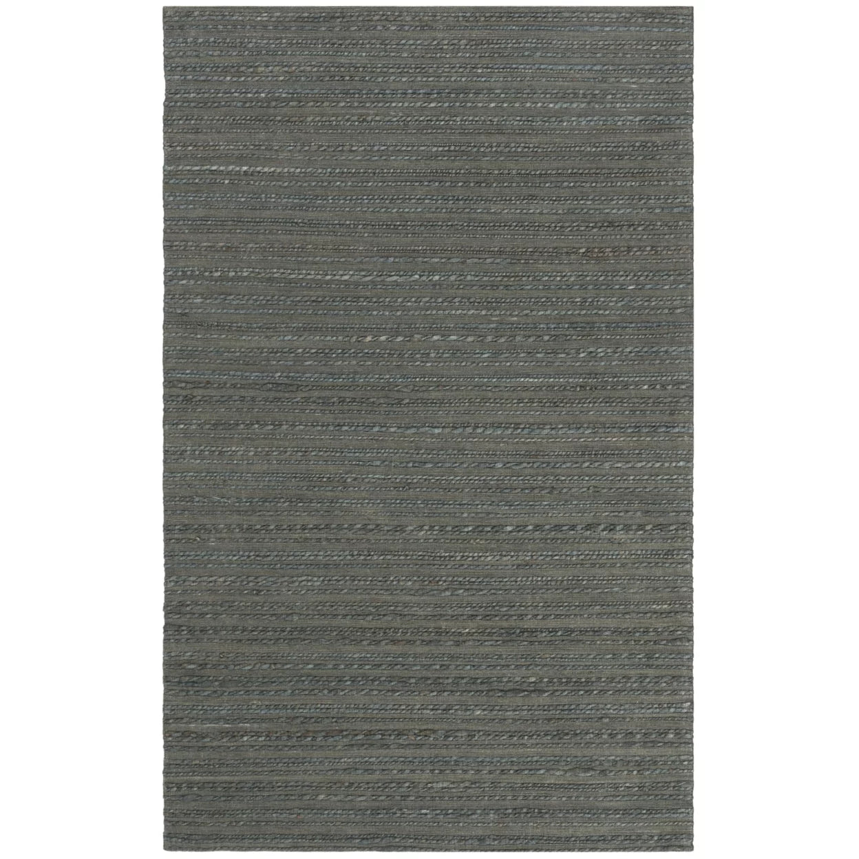Dark Green Striped Area Rug, 4' x 6' R599287