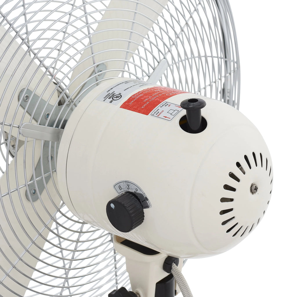 16 inch Adjustable Height Oscillating 3-Speed Metal Stand Fan in Red Z984