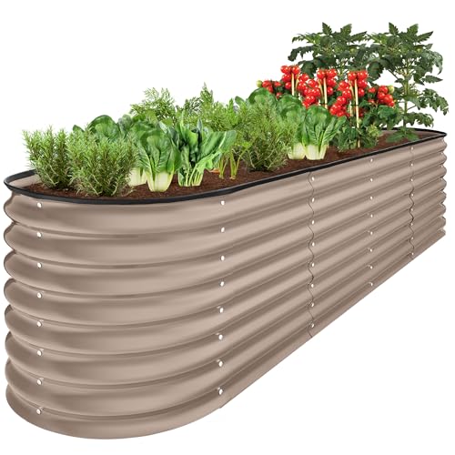 8x2x2ft Metal Raised Garden Bed, Charcoal V2175