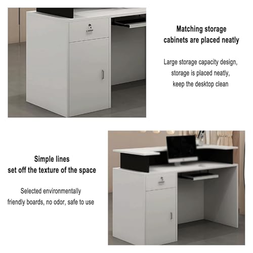 Lockable Wooden Reception Desk with Led Light G435803