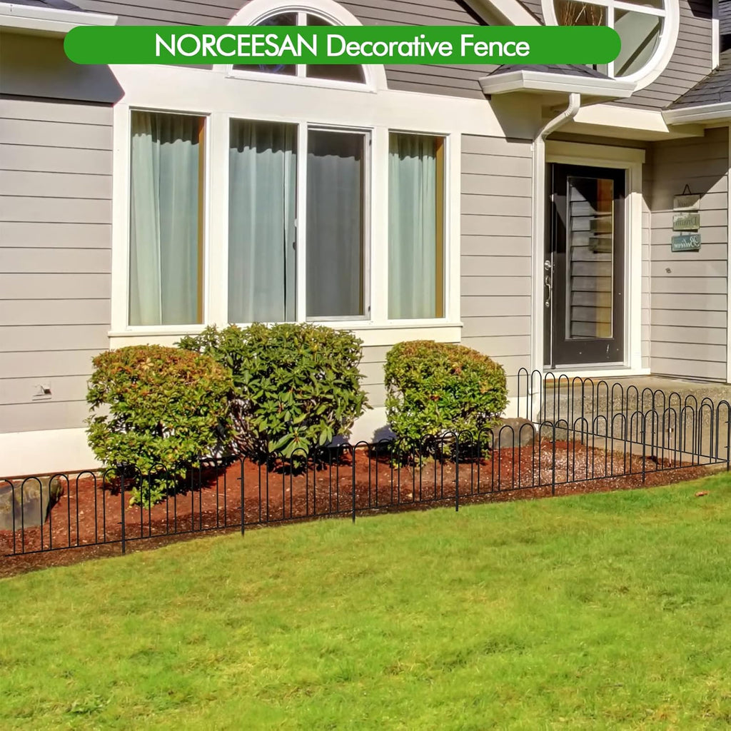 Rustproof Metal Garden Fence 7 Panels 10ft(L) V21416