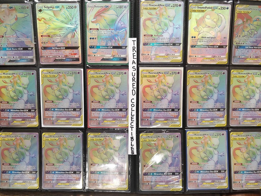 100+ Rainbow Rare Cards Binder Collection with 5 Foils J126372