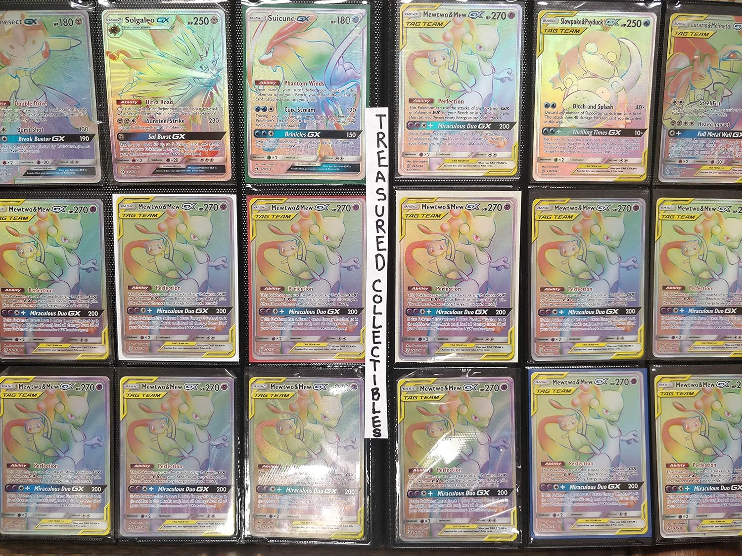 100+ Rainbow Rare Cards Binder Collection with 5 Foils J126372