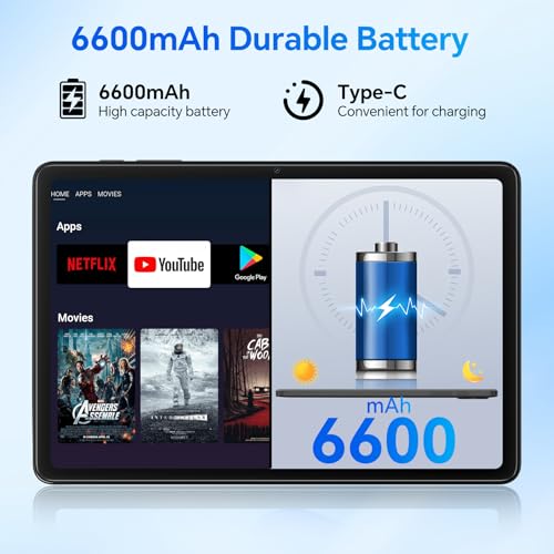 Blue 10 inch Android Tablet with 4GB RAM 64GB ROM R779