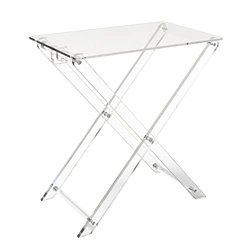 Acrylic Folding Tray Table with 2 Removable Trays C8697