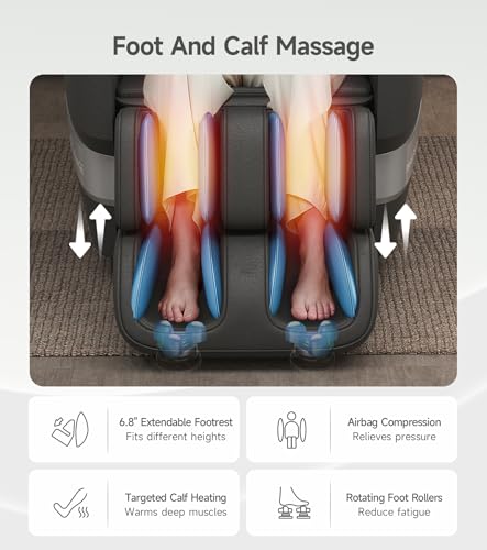 Black Full Body Massage Chair with Dual Core S-Track, Zero Gravity Recliner W9356