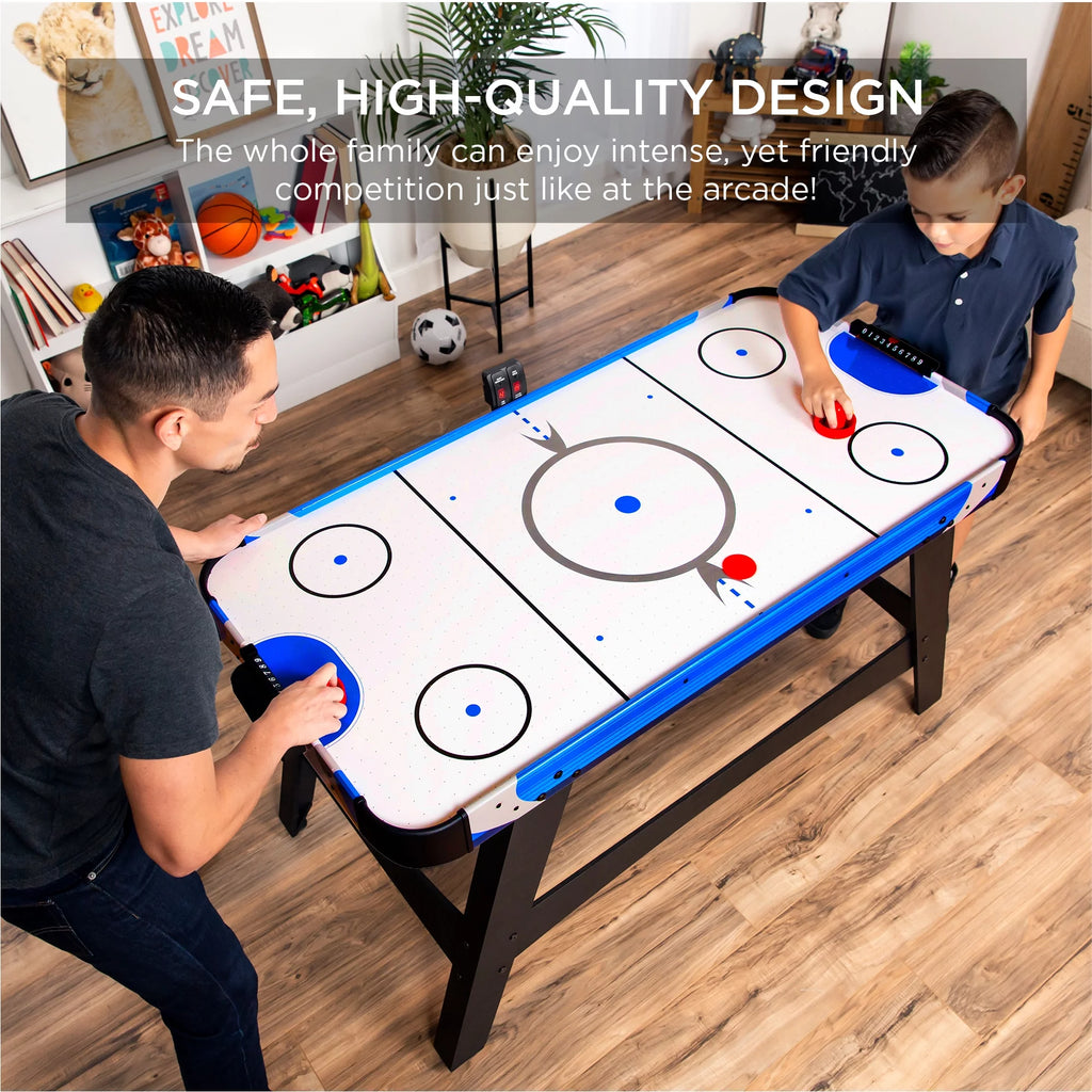 58in Mid-Size Air Hockey Table with 2 Pucks, 2 Pushers, LED Score Board, 12V Motor C6815