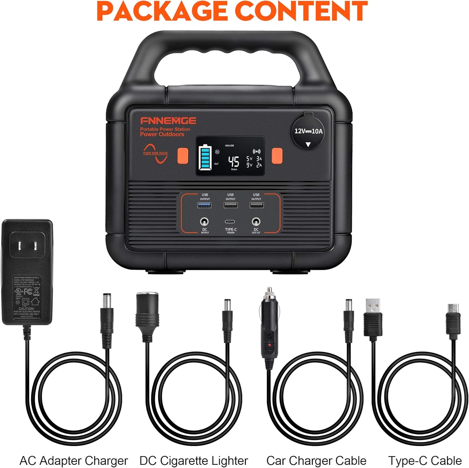 300W Portable Power Station, 266Wh Solar Generator, 72000mAh 60W PD Power Bank with Dual 110V AC Outlets L58452