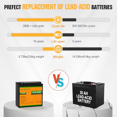 12V 20Ah Lithium LiFePO4 Battery with BMS G842