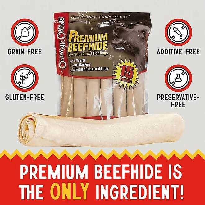 All-Natural Beef Hide Canine Retrievers G481