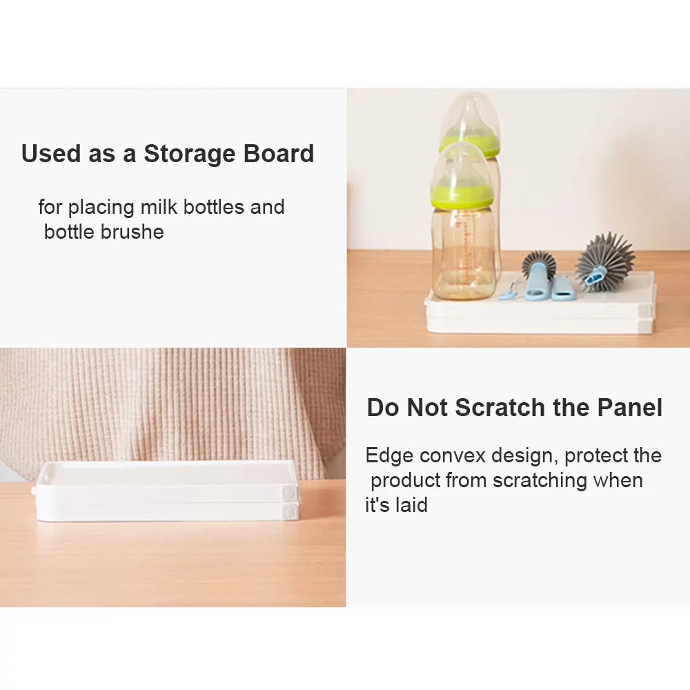 Foldable Bottle Drying Rack with Tray W1001