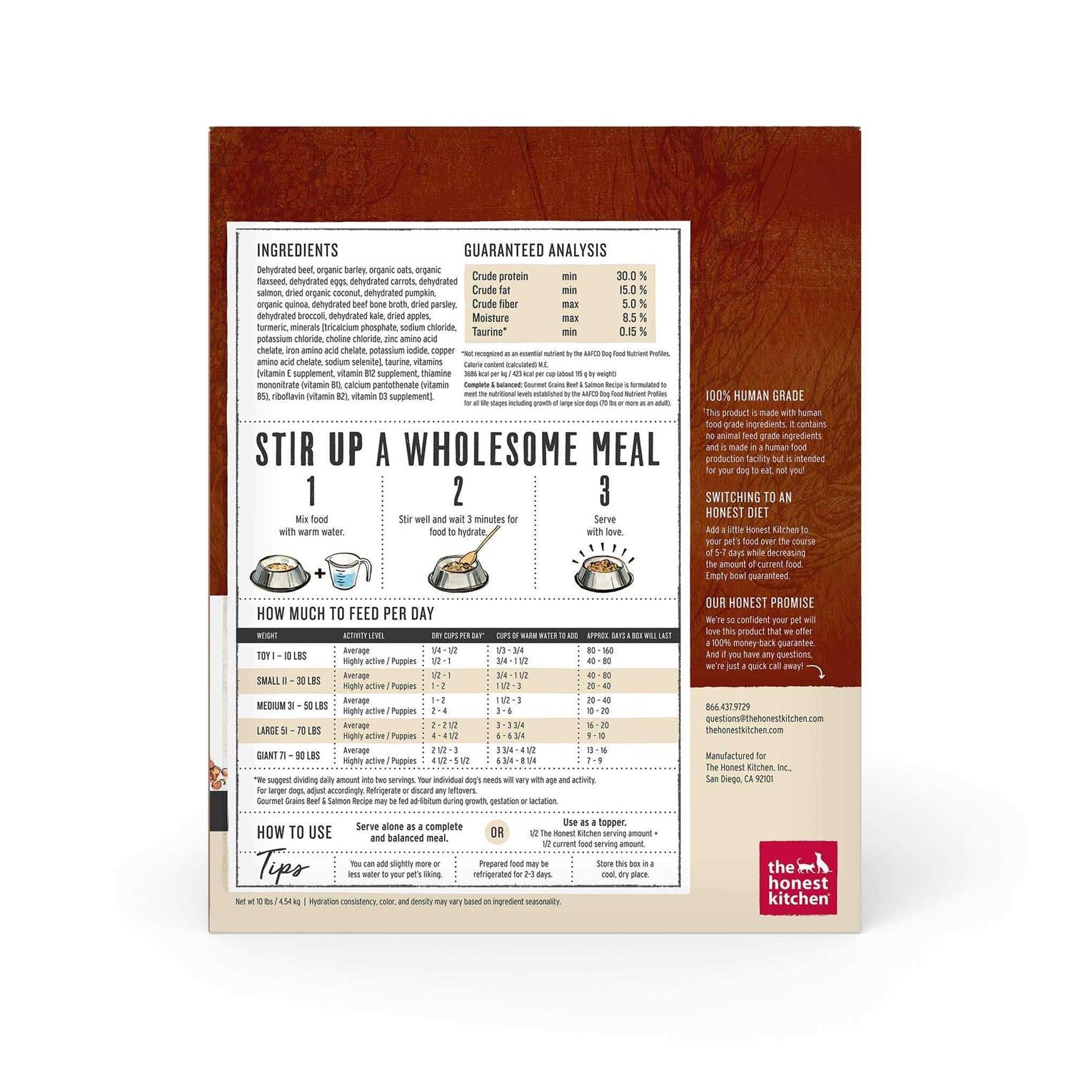 Dehydrated Gourmet Grains Beef & Salmon Dog Food Q8864