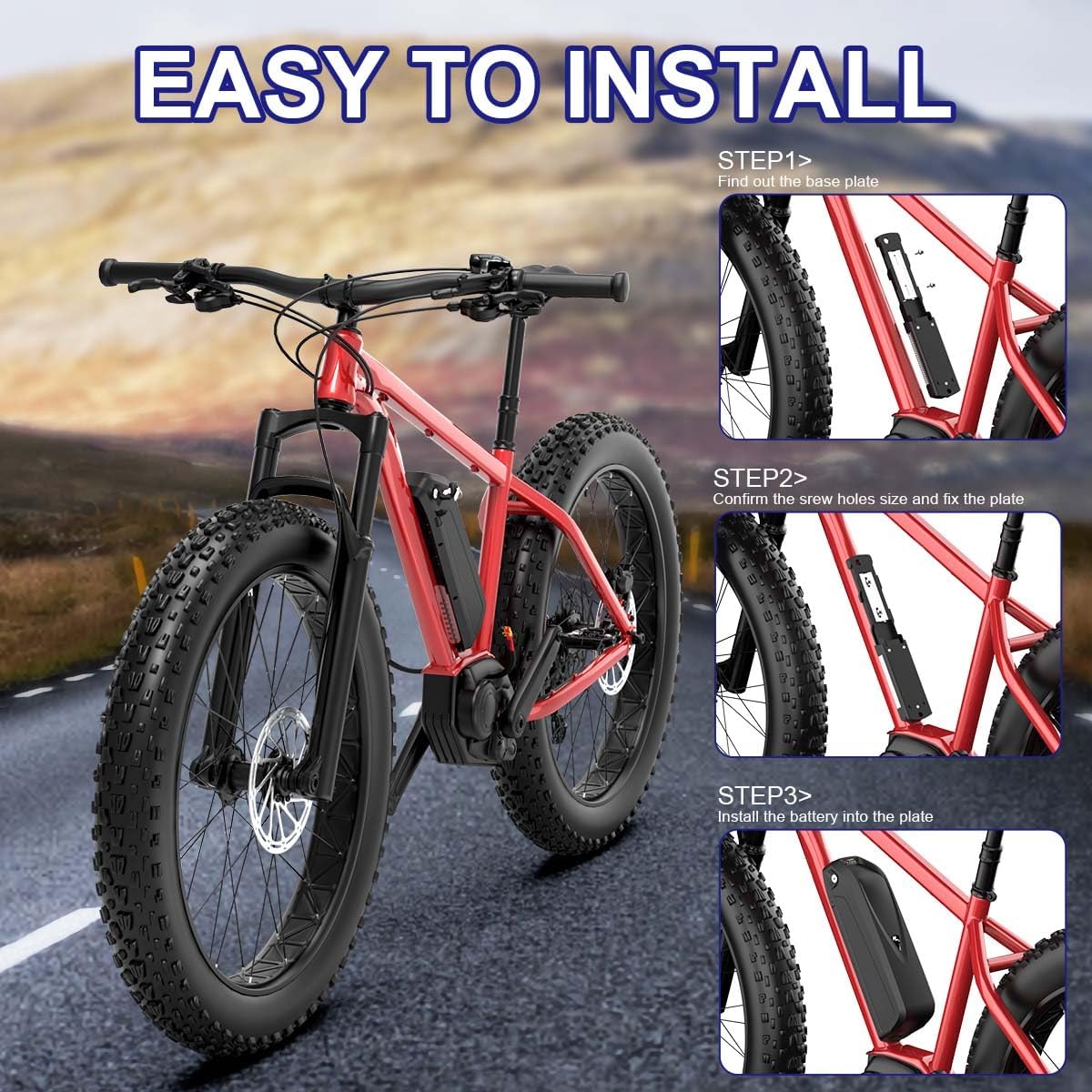 48V 20AH Lithium ion Electric Bike Battery Pack with Charger V825
