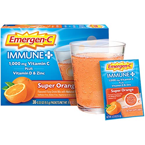 1000mg Vitamin C Powder with Vitamin D, Zinc, Antioxidants and Electrolytes, Super Orange Flavor - 30 Count N2934