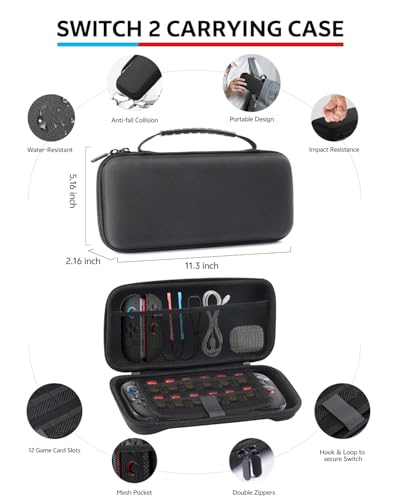 16 in 1 Game Kit: Carrying Case, Screen Protector with Alignment Frame, Steering Wheel, Grip Y134