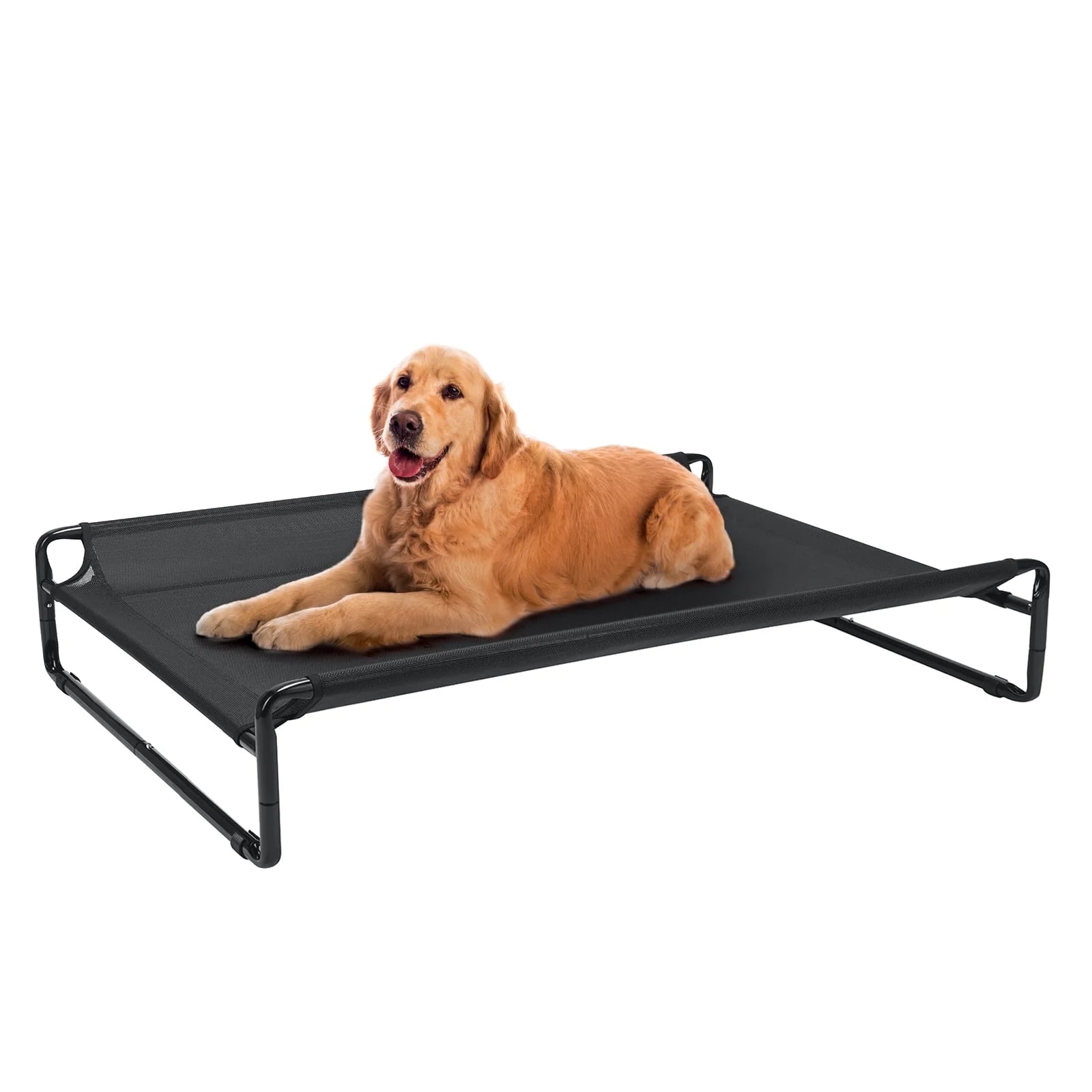 Black Elevated Dog Bed with Washable Mesh X988331