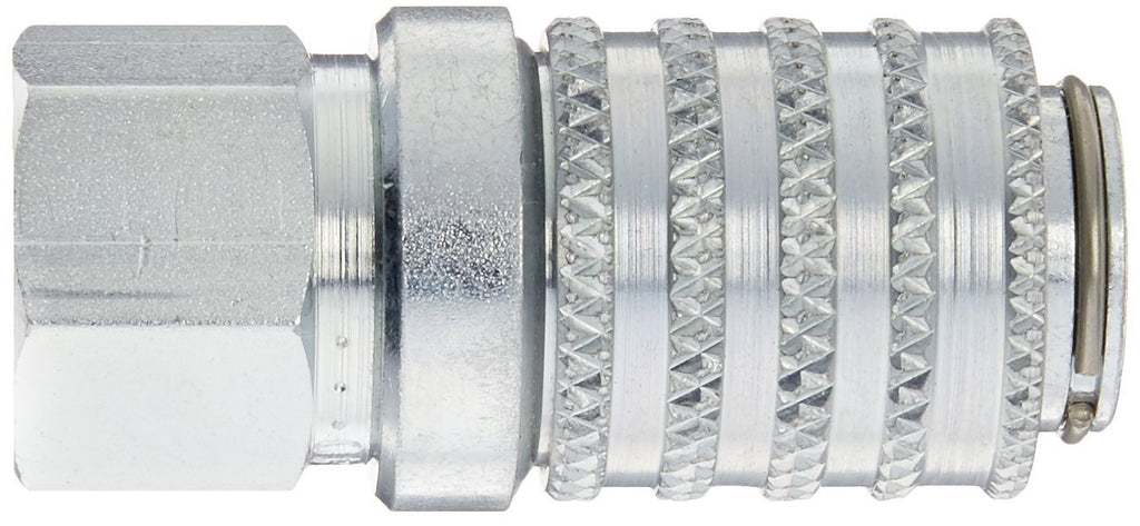 Steel Test Port Quick Coupler with Female Pipe Thread, 1/8" Body Size, 1/8"-27 NPTF Thread Size, 1.67" Length Pack of 2 I232