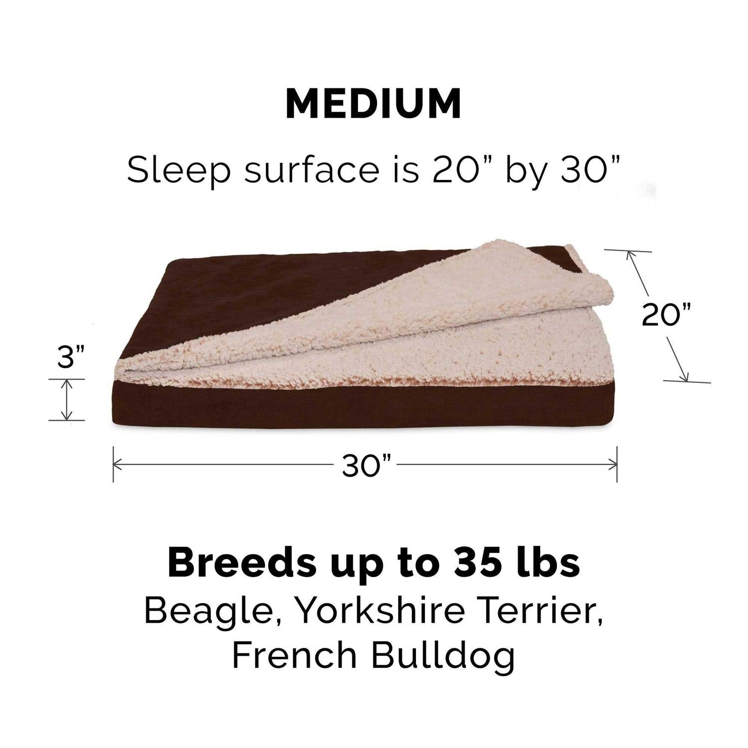 Berber & Suede Blanket Top Dog Bed P956188