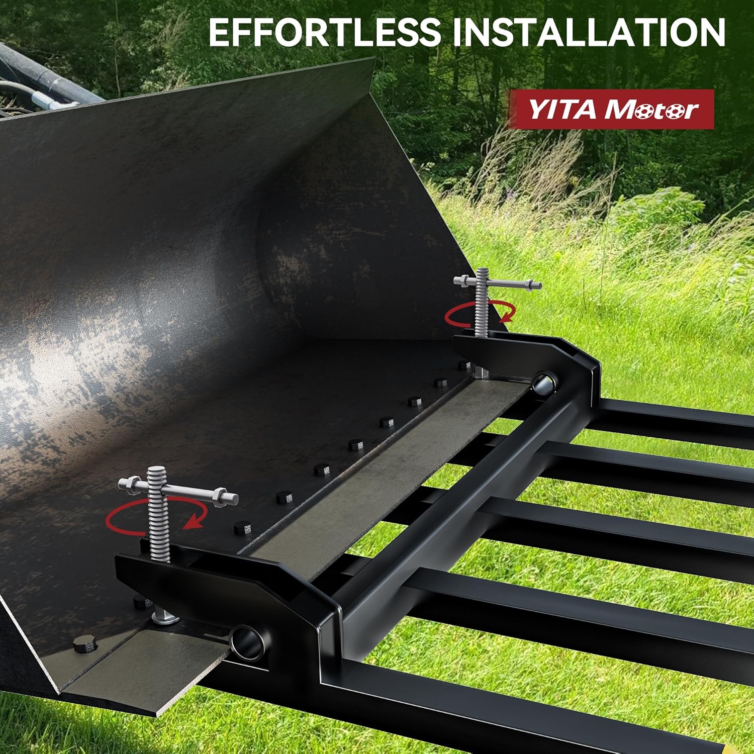 Heavy Duty Clamp on Pallet Forks for 48'' Bucket V9837